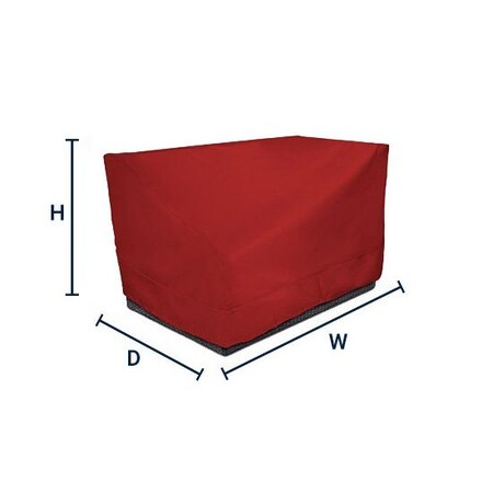 Eevelle Meridian Left Arm Sectional Loveseat Cover, Red, 34 in L x 58 in W x 30 in H MDSLAL-RED